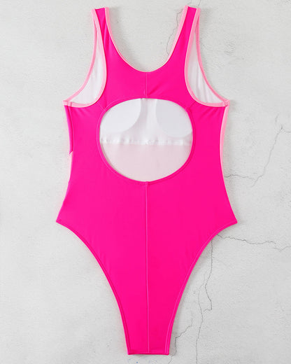 Maillot de bain une pièce tendance aux couleurs contrastées