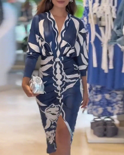 Robe Élégante à Col en V Sexy