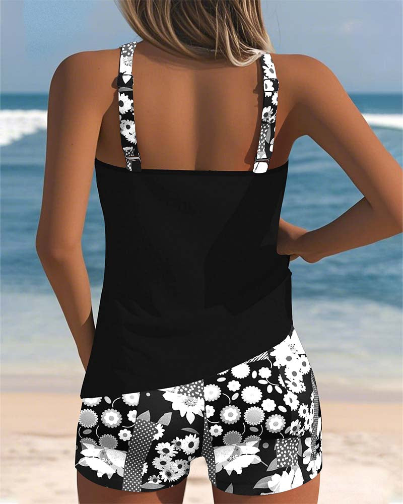 Maillot de Bain Débardeur Imprimé Boxer