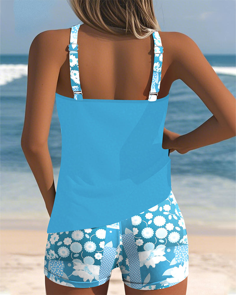 Maillot de Bain Débardeur Imprimé Boxer