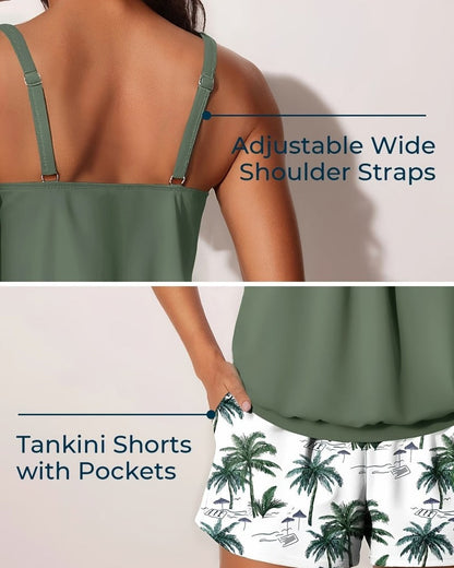Tankini Tropical Palmier Arbre Imprimé