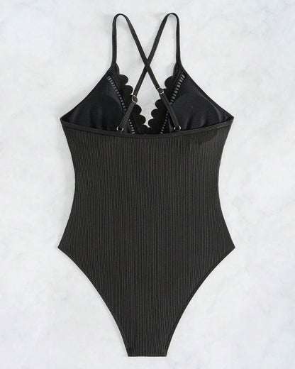 Maillot de Bain Monopiece Uni Sexy Creux