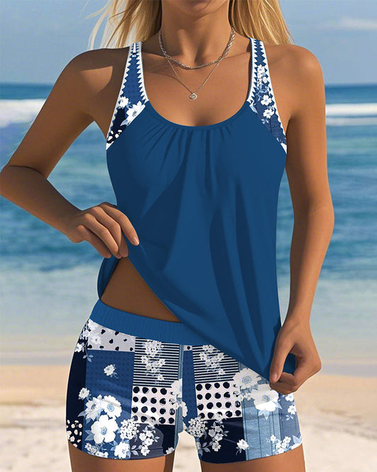Maillot De Bain Imprimé Deux-Pièces Boxer