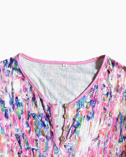 Blouse Colorée Imprimée Mode Street