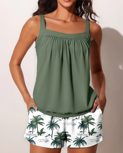 Tankini Tropical Palmier Arbre Imprimé