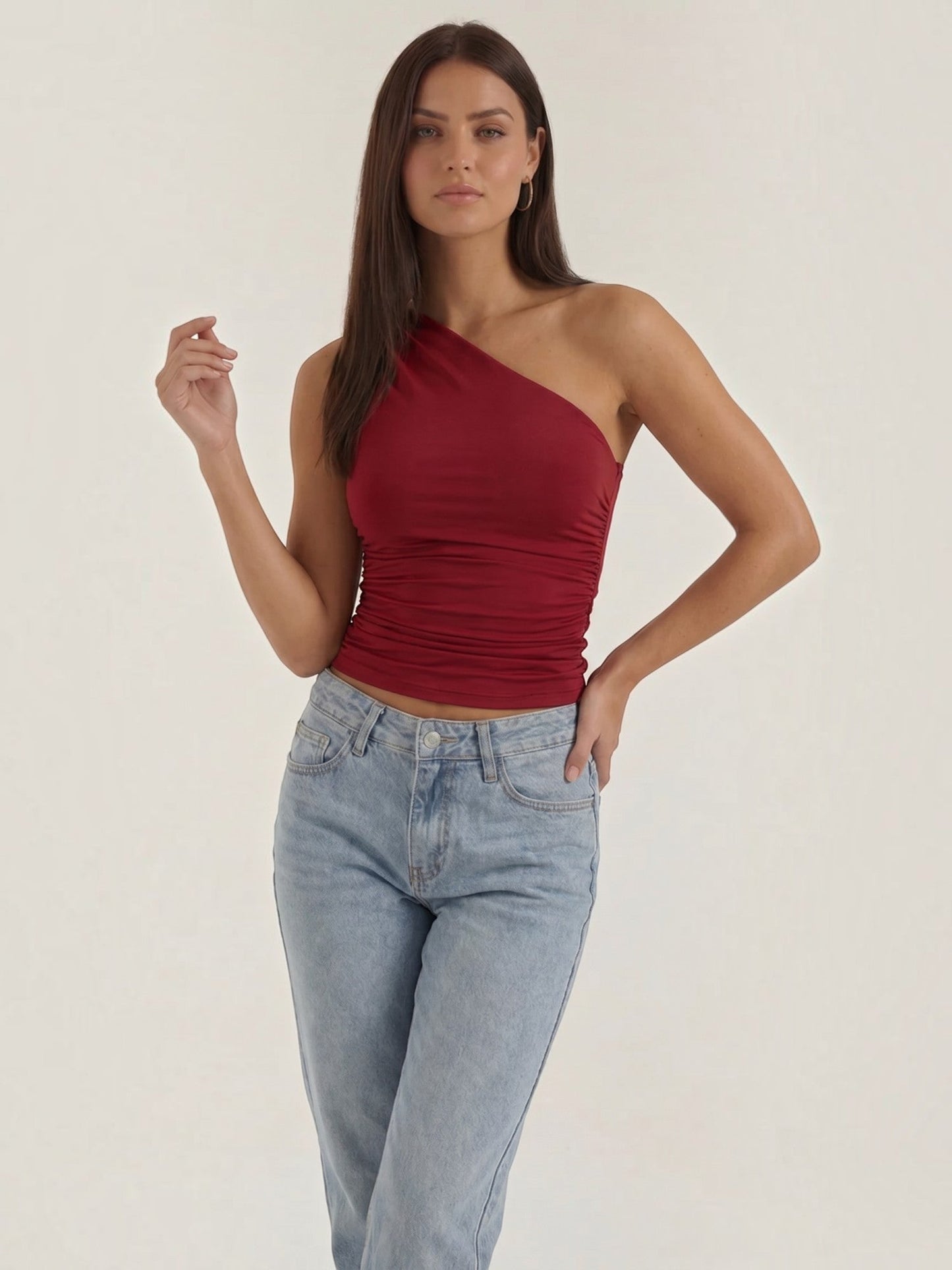 Briony Ärmelloses One-Shoulder-Top
