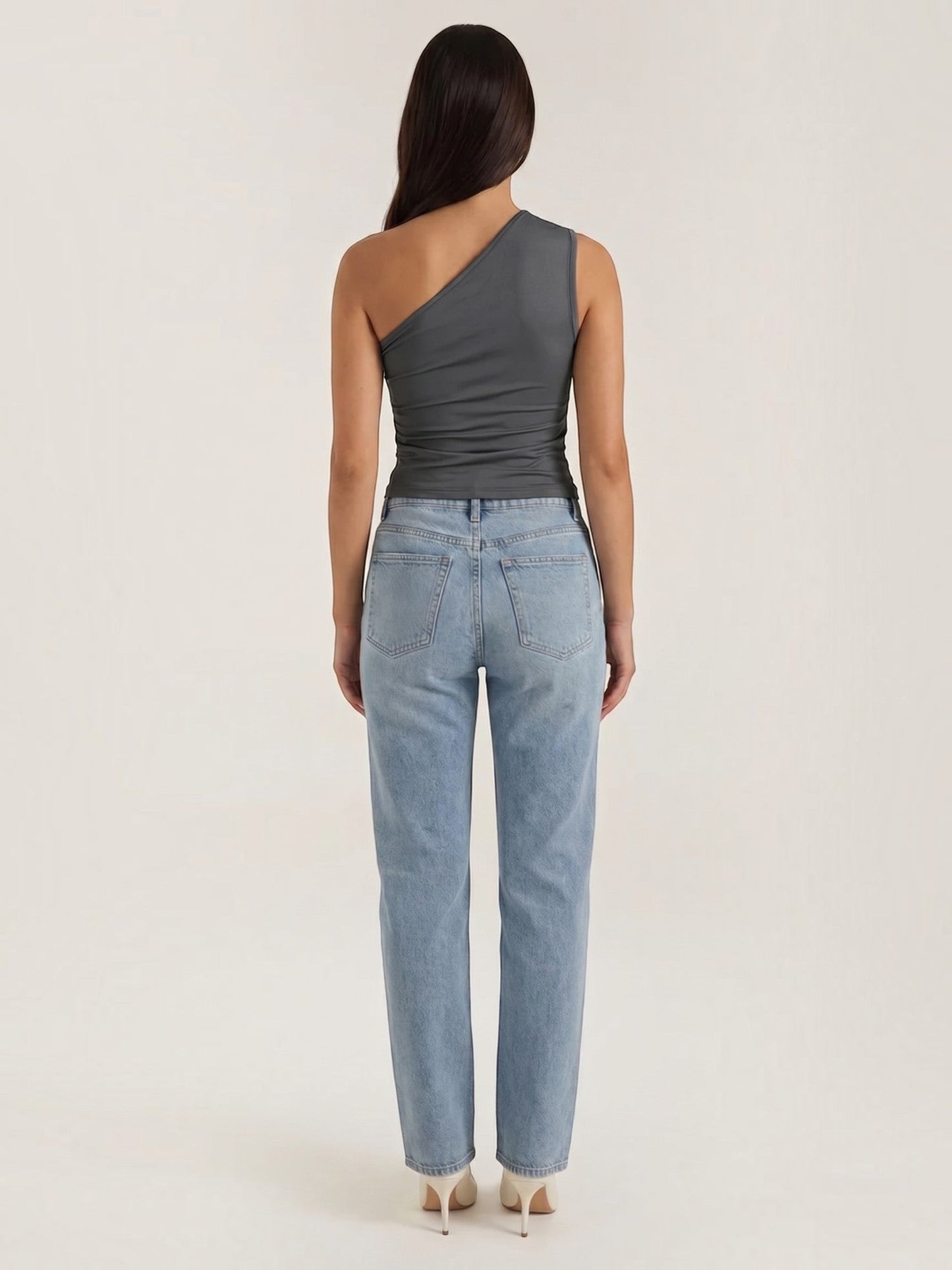 Briony Ärmelloses One-Shoulder-Top
