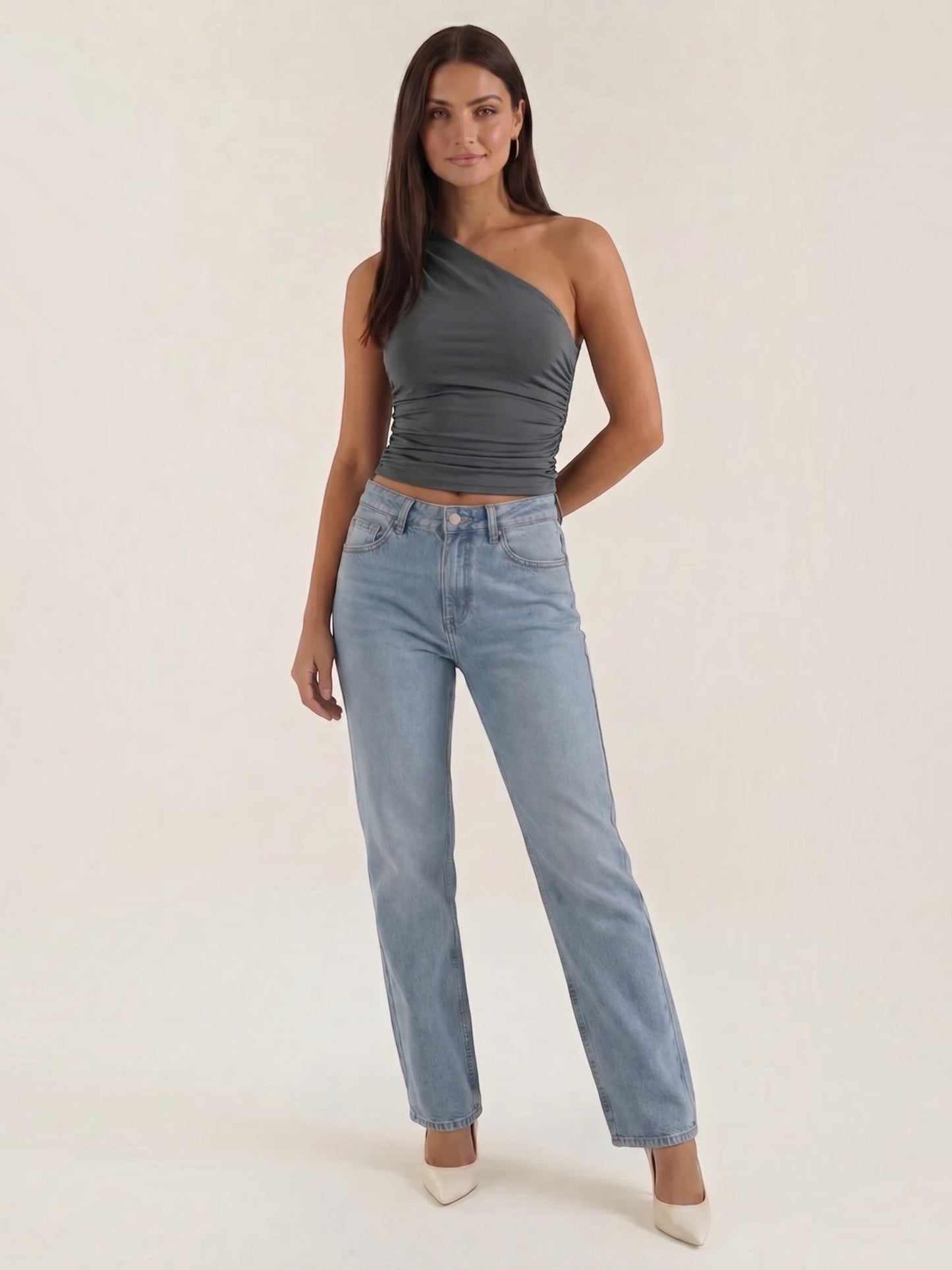 Briony Ärmelloses One-Shoulder-Top