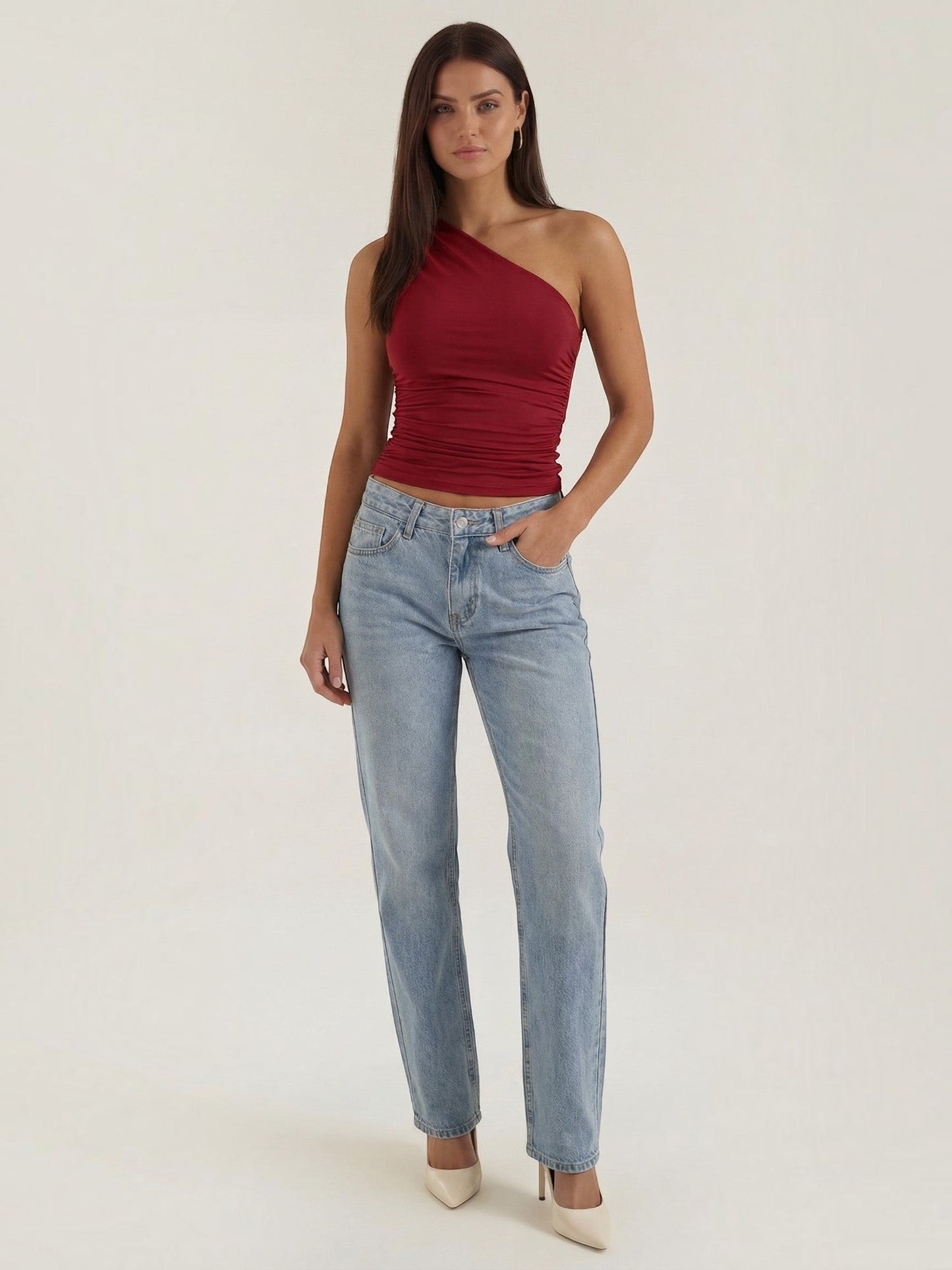Briony Ärmelloses One-Shoulder-Top