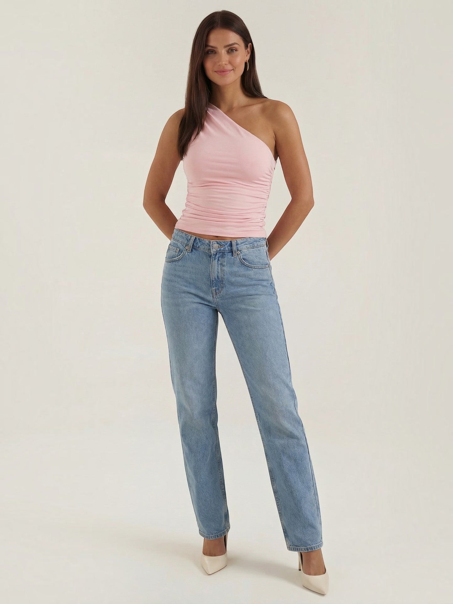 Briony Ärmelloses One-Shoulder-Top