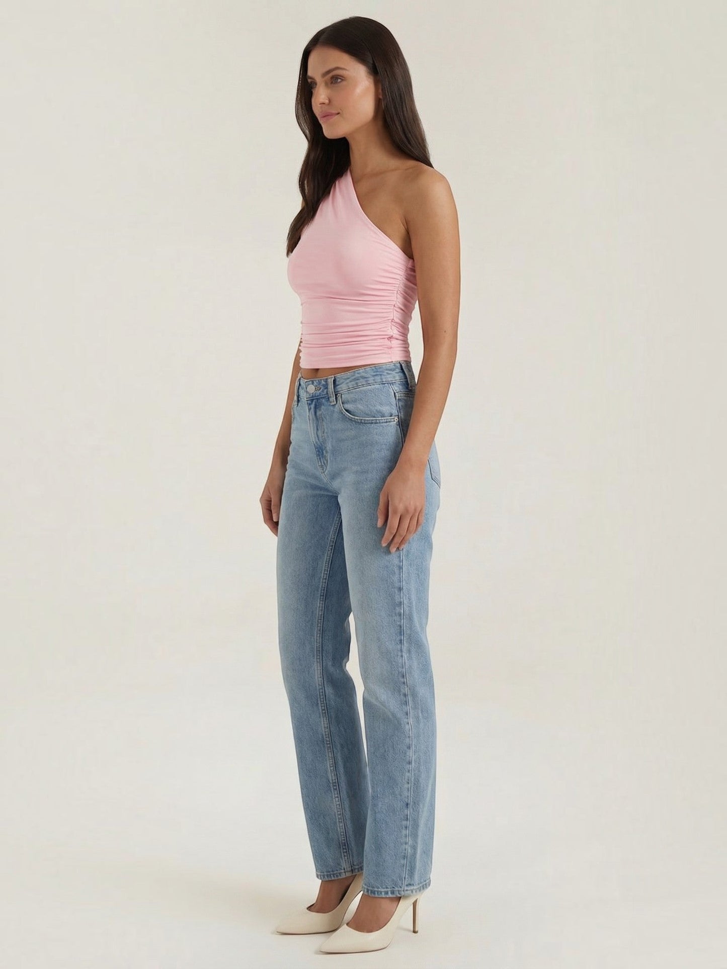 Briony Ärmelloses One-Shoulder-Top