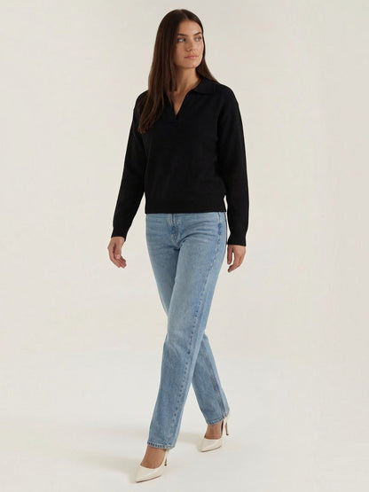 Margaret Strickpullover mit Polokragen