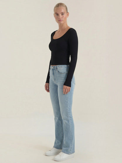 Marian Langarm-Top mit Scoop-Neck