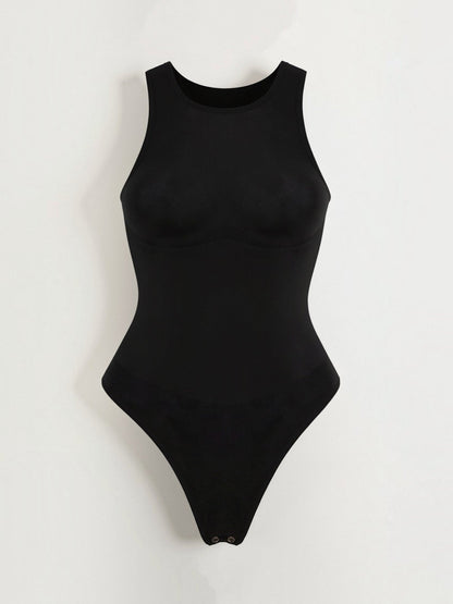 Tanga-Bodysuit mit Rundhalsausschnitt